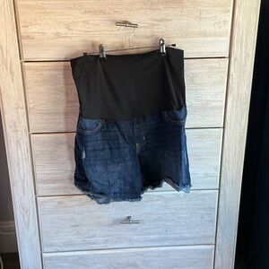 Just Black denim maternity shorts
